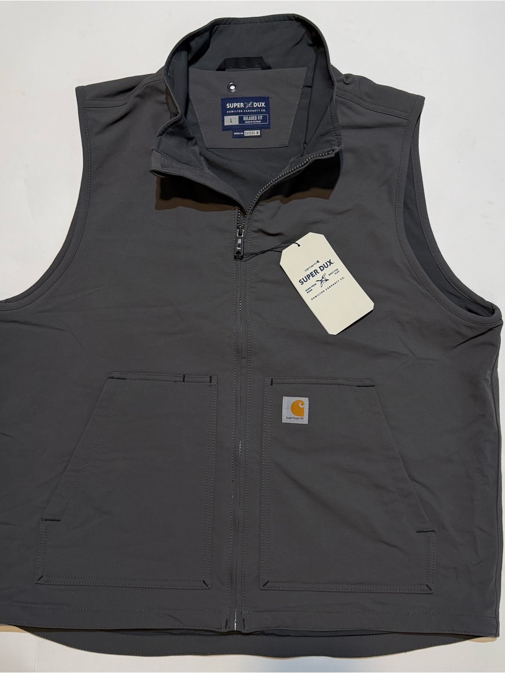 Carhartt Super Dux Softshell Vest Men’s L Gray OV5535‑M Relaxed Fit – NWT